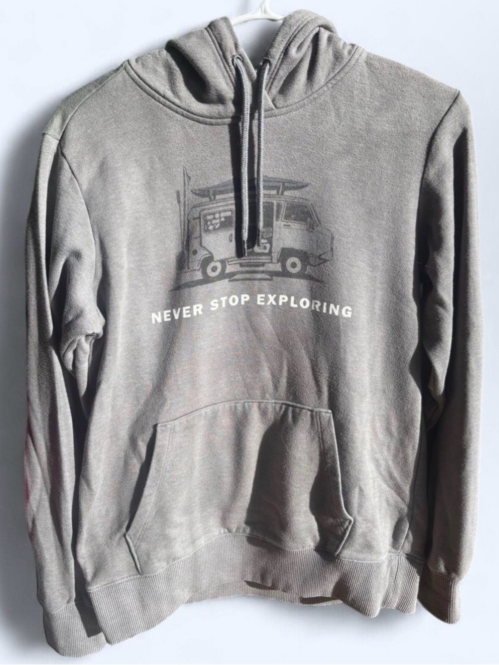 The North Face Gray 'Never Stop Exploring' Hooded Sweatshirt
